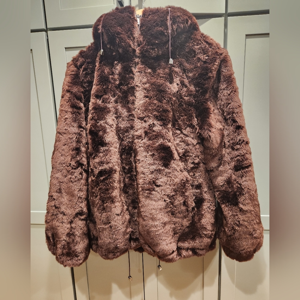 Fuax Fur Silk lined jacket